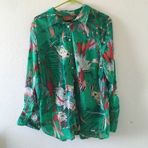 Vintage jungle pattern shirt